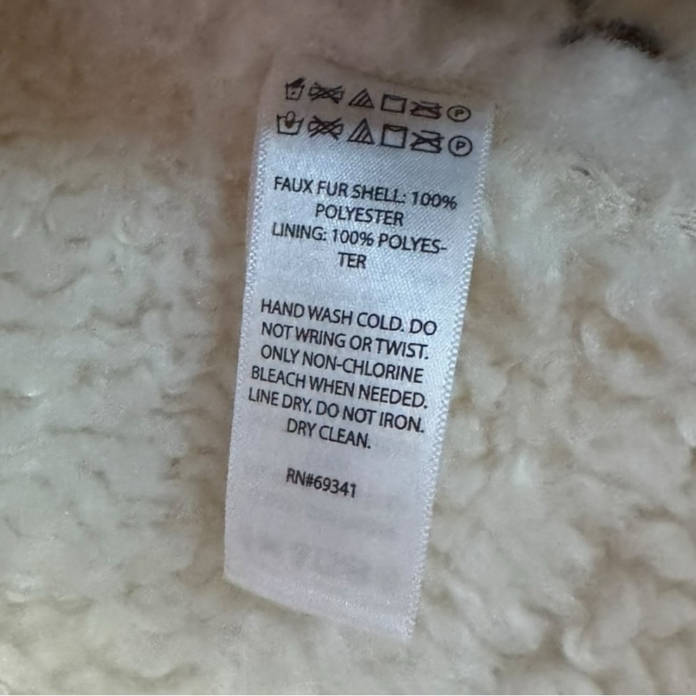 House of Harlow 1960 Faux Shearling Vest Boho Cabincore Winter Size OS One Size - Picture 6 of 11